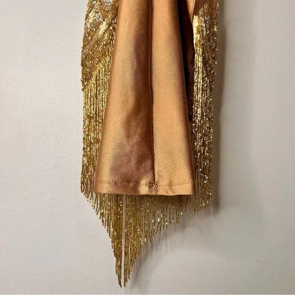 LoveSohnaDesigns Elegant Gold Embellished Mini Dress - (Custom Size) - Picture 10 of 15